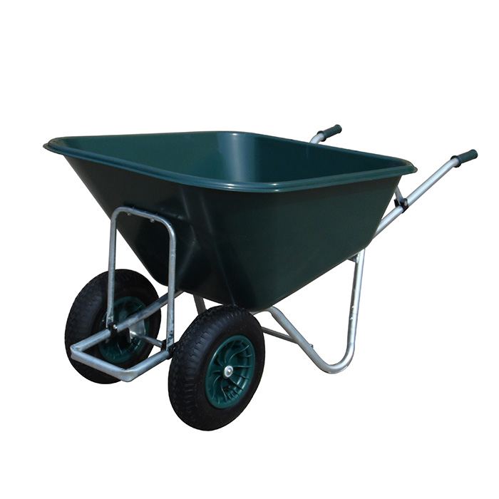 Qingtai QT1083 Big Load Plastic Tray  yard Wheelbarrow